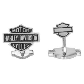 Men's Sterling Silver Bar & Shield Cufflinks