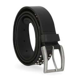 Women's Heat Embossed Logo Genuine Leather Belt 