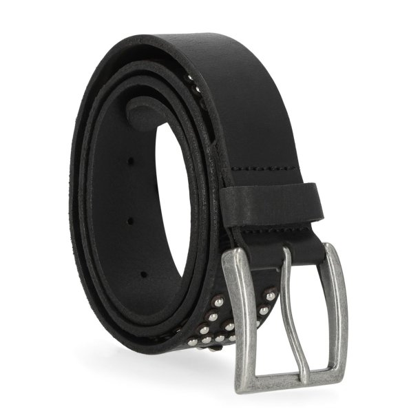 Women's Heat Embossed Logo Genuine Leather Belt 