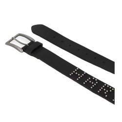 Women's Heat Embossed Logo Genuine Leather Belt 