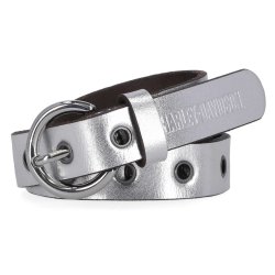 H-D Women's B&S Eyelet Metallic Genuine Leather Belt