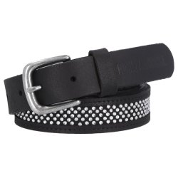 Women's Embellished Rhinestone Genuine Leather Belt 