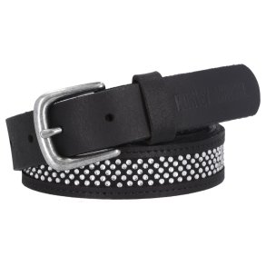 Women's Embellished Rhinestone Genuine Leather Belt 