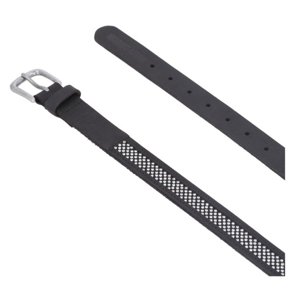 Women's Embellished Rhinestone Genuine Leather Belt 