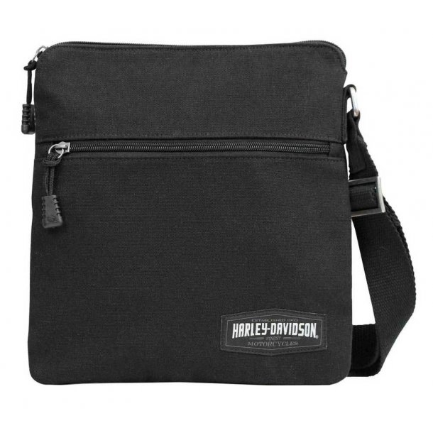 Harley-Davidson� Men's H-D Script Canvas Crossbody Bag, Black