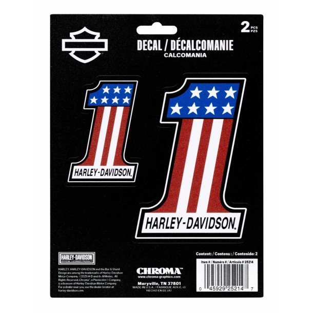 2-Piece #1 Logo Vinyl Decal 