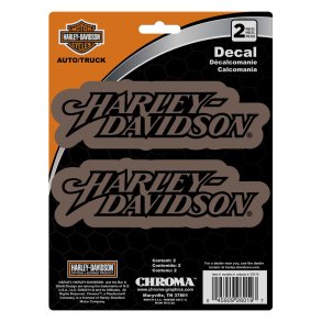Shiny Bronze Iconic Harley Text Decals