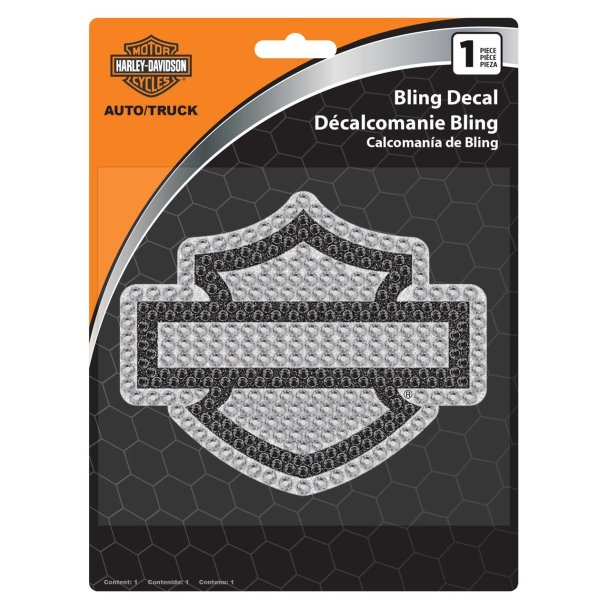 Bling Silhouette Bar &amp; Shield Logo Decal 