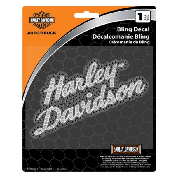 Bling H-D Script Vinyl Decal 