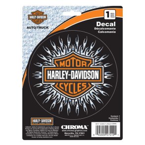 Harley-Davidson Holographic Starburst Bar & Shield Decal - Silver