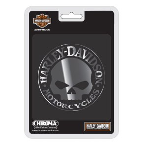 Harley-Davidson� Willie G Skull Chrome Molded Emblem
