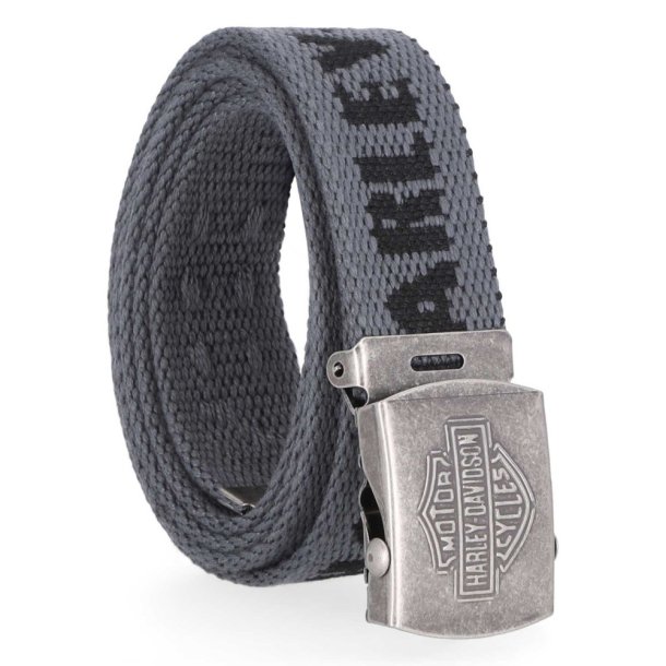 H-D Men's Text Bar &amp; Shield Logo Cotton Web Belt
