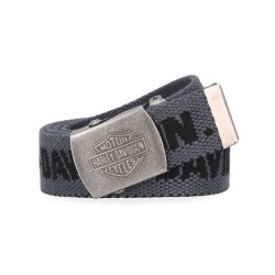H-D Men's Text Bar &amp; Shield Logo Cotton Web Belt