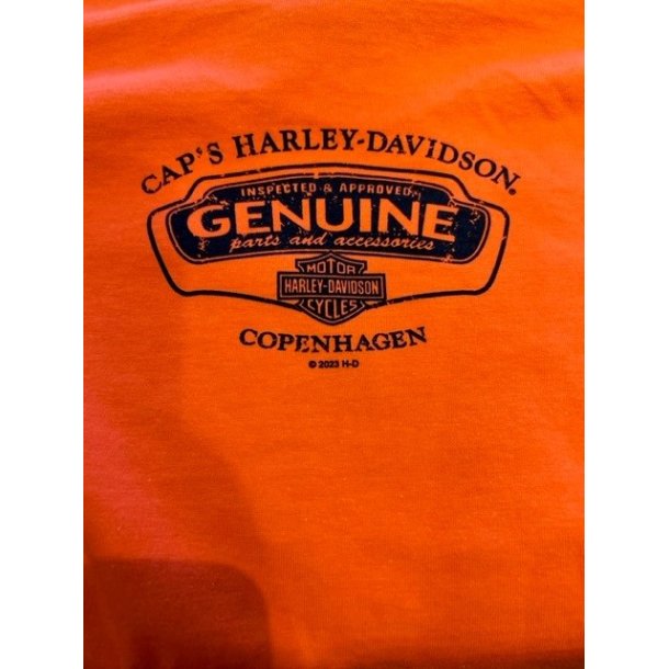 Men's Black Bar &amp; Shield Orange T-Shirt