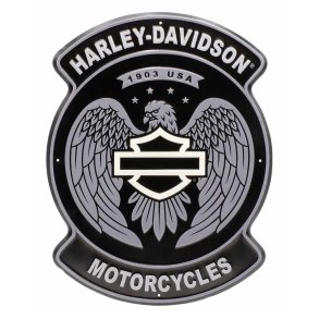  Embossed Tin Sign, Open Bar & Shield Eagle