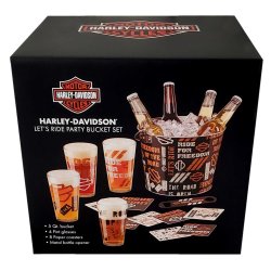 Let's Ride Party Silhouette Bar &amp; Shield Bucket Set