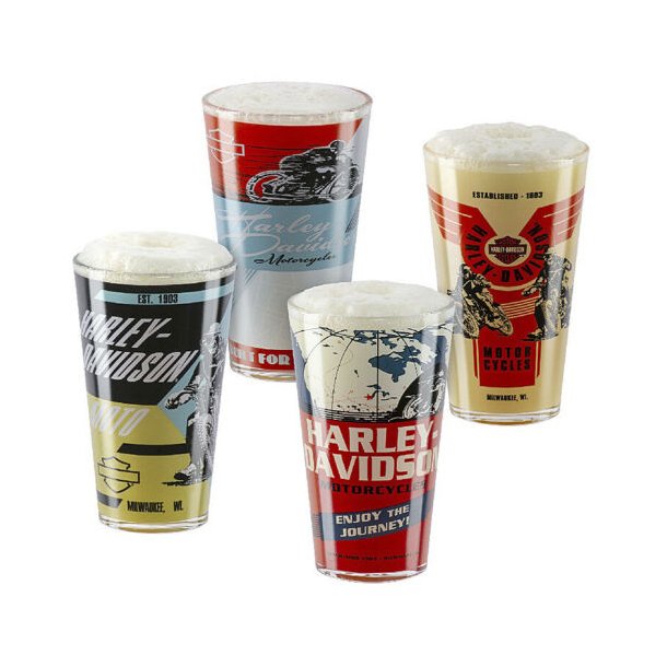 Vintage Poster Pint Glas Set
