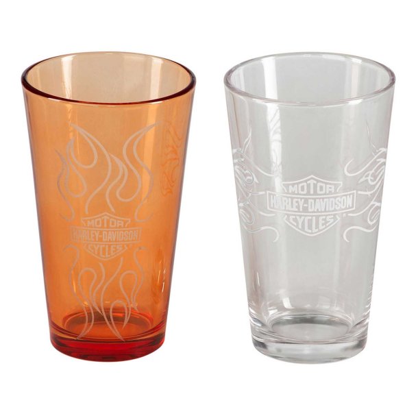 Bar &amp; Shield Flames Pint Glass Set 