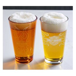 Bar &amp; Shield Flames Pint Glass Set 