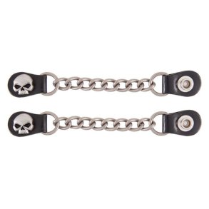  Men's Skull Vest Extender, Antique Nickel Finish HDMVE11596