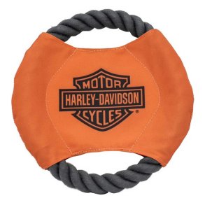 Bar & Shield Rope Disc Dog Toy  Size Small