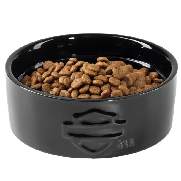 Open B&S Ceramic Pet Bowl - Black 