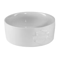 Open B&S Ceramic Pet Bowl - White