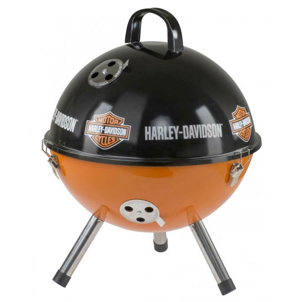 Bar &amp; Shield Logo Portable Charcoal Grill - Black &amp; Orange