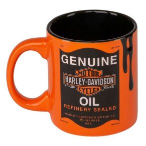 Harley-Davidson Oil Can Drip Ceramic Mug