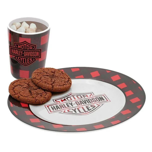 B&S Red &amp; Black, Cookie Plate w/Cup