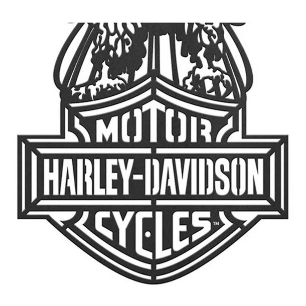  Bar &amp; Shield Logo Eagle Outdoor Metal Wall Art - Solid Black