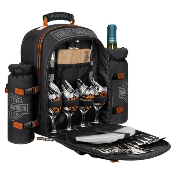 Harley-Davidson Picnic Pack Set, Bar &amp; Shield Logo Backpack 