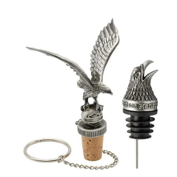 EAGLE H-D BOTTLE STOPPER/POURER SET