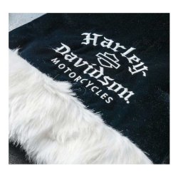 Embroidered Old English Logo Holiday Santa Hat - Black &amp; White