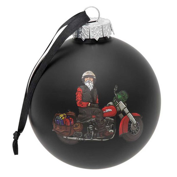 2024 Glass Biker Santa Ball Christmas Ornament Limited Edition