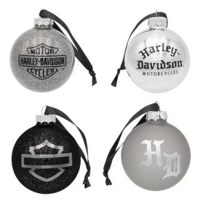Old English H-D Logos Holiday Ornament Set - Set Of 4