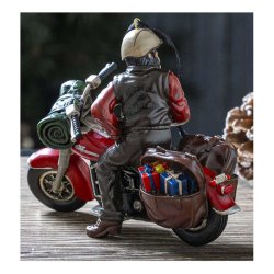 Sculpted Biker Santa Holiday Ornament