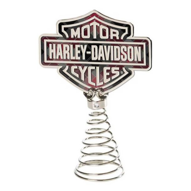  Bar &amp; Shield Logo Christmas Tree Topper, Silver