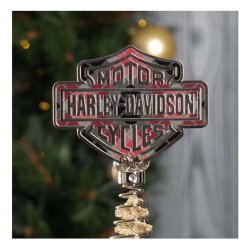  Bar &amp; Shield Logo Christmas Tree Topper, Silver