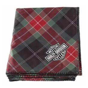 Bar & Shield Logo Holiday Plaid Fleece Blanket