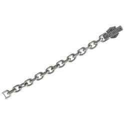Harley-Davidson Men's Vintage Bar &amp; Shield Link Bracelet