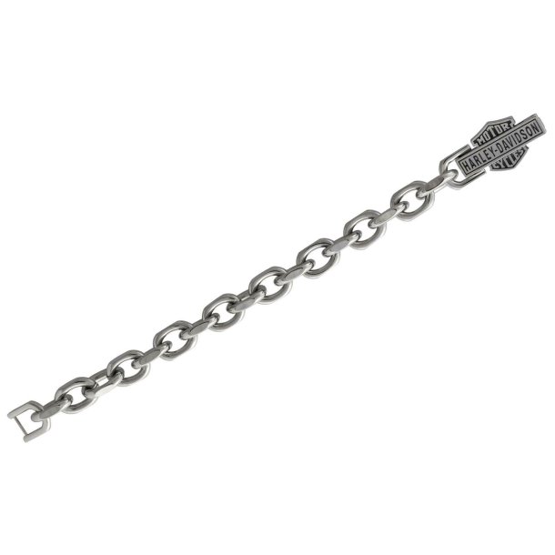 Harley-Davidson Men's Vintage Bar &amp; Shield Link Bracelet