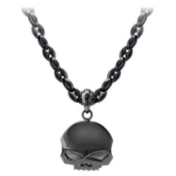 Blackout Willie G Skull Necklace, Stainless Steel