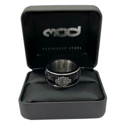 Harley-Davidson Men's Multiple Willie G Skull B&S Band Ring