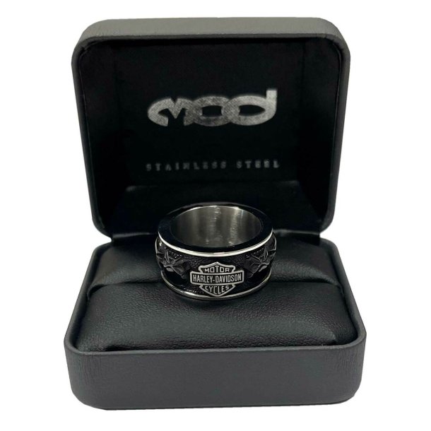 Harley-Davidson Men's Multiple Willie G Skull B&S Band Ring