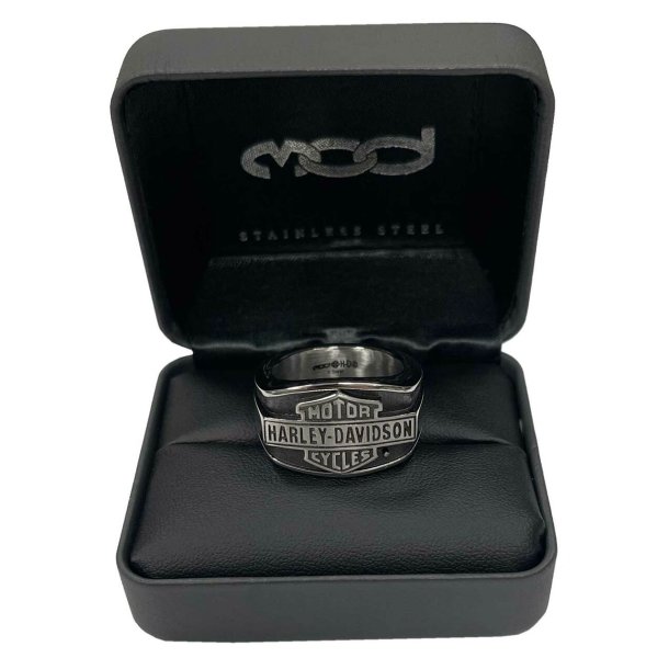 Harley-Davidson Men's Vintage Bar &amp; Shield Signet Ring