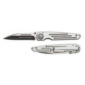 Harley-Davidson TecX TK-W Polished Stainless Knife, Willie G Skull Logo