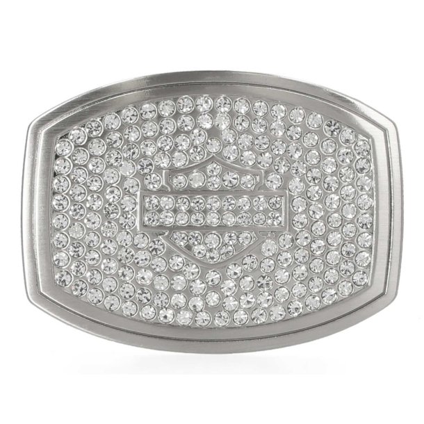 Bar &amp; Shield Embellished Belt Buckle