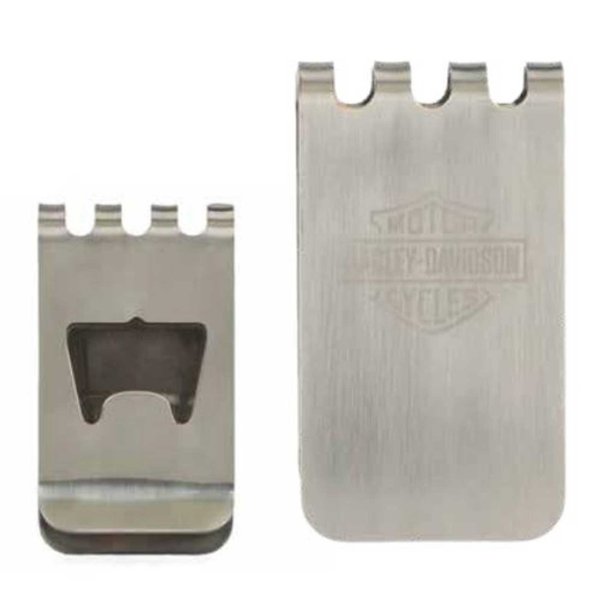 B&S Metal Money Clip/Bottle Opener - Brushed Nickel