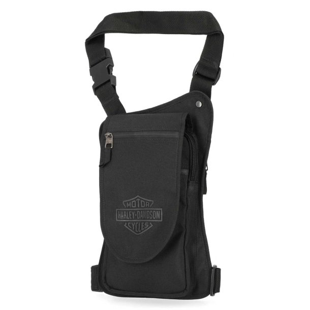 H-D Men's Bar &amp; Shield Polyester Shoulder Thigh Pack Bag